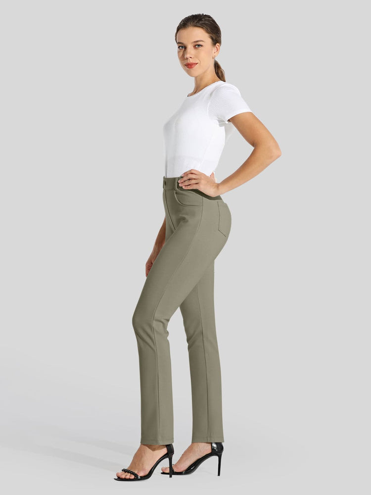 Women's Straight Leg Yoga Dress Pants_