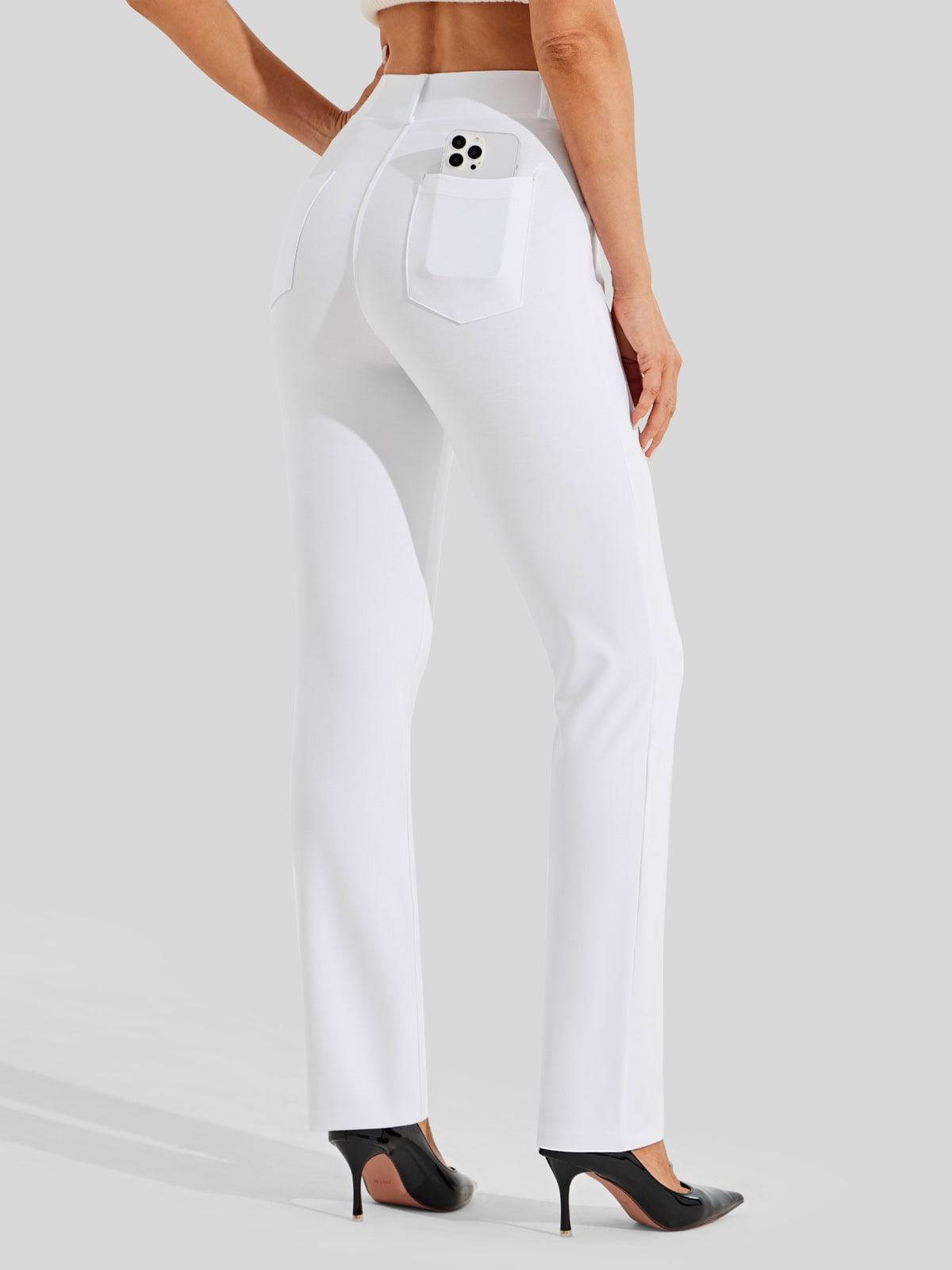 Women's Straight Leg Yoga Dress Pants_