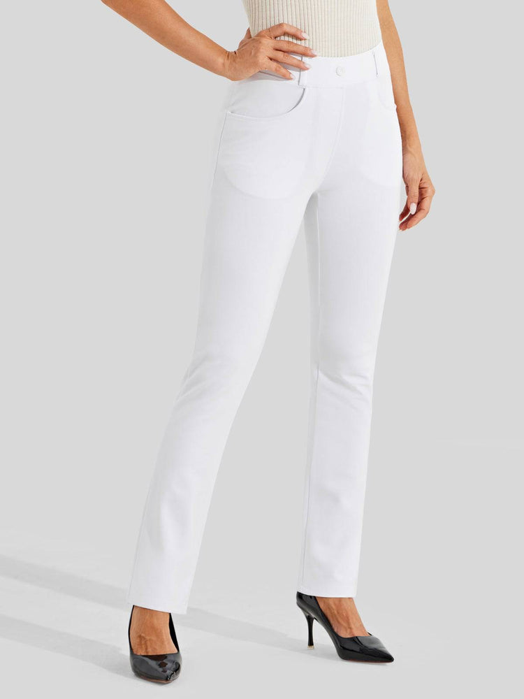 Women's Straight Leg Yoga Dress Pants_