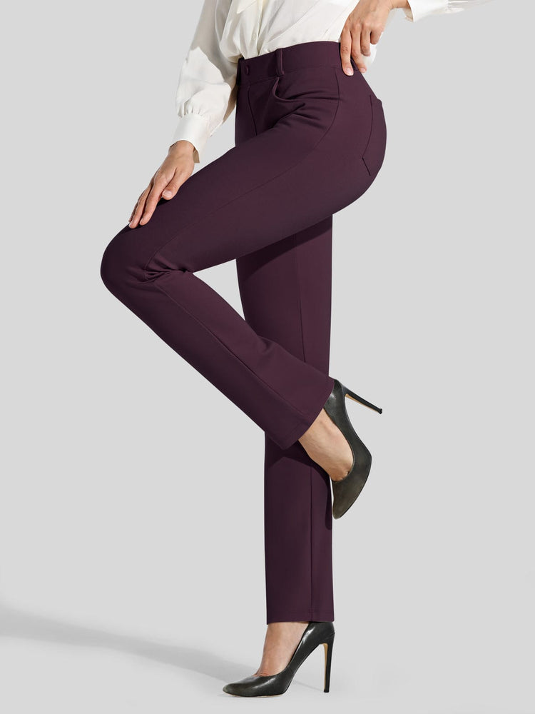 Women's Straight Leg Yoga Dress Pants_