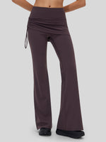 Women's Flare Leggings with Skirt Layer 