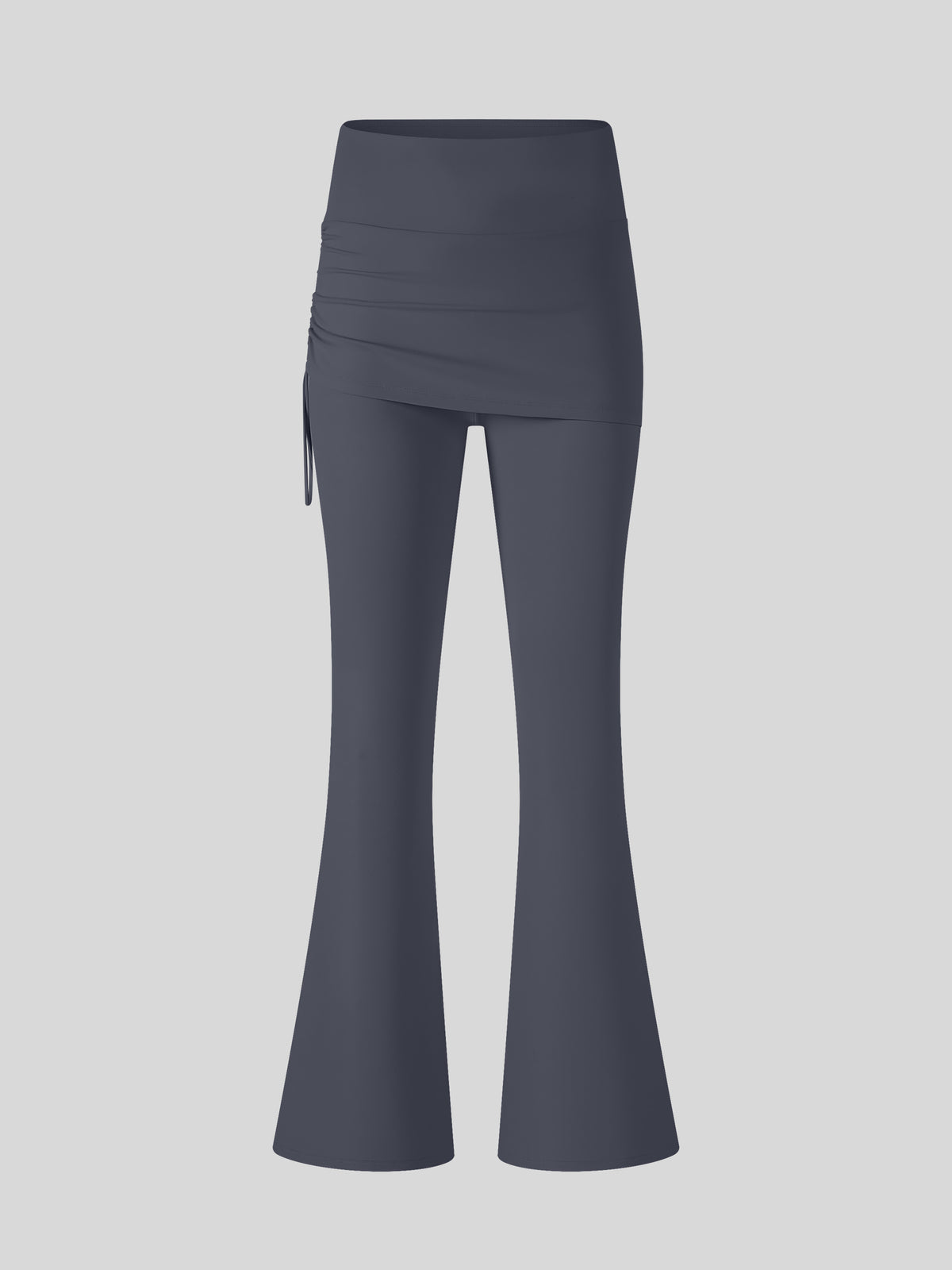 Women's Flare Leggings with Skirt Layer 