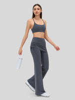 Women's Flare Leggings with Skirt Layer 