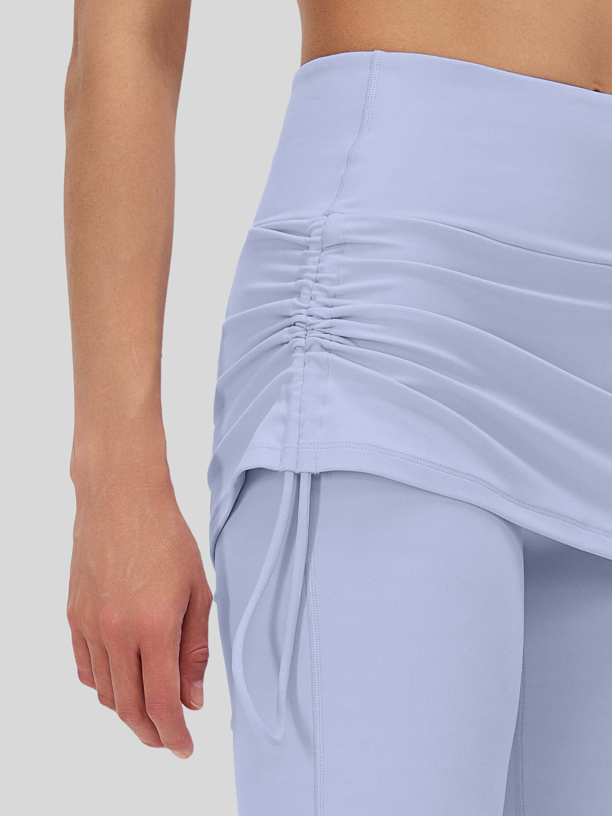 Women's Flare Leggings with Skirt Layer 