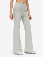 Women's Flare Leggings with Skirt Layer 