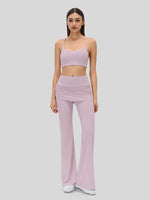 Women's Flare Leggings with Skirt Layer 
