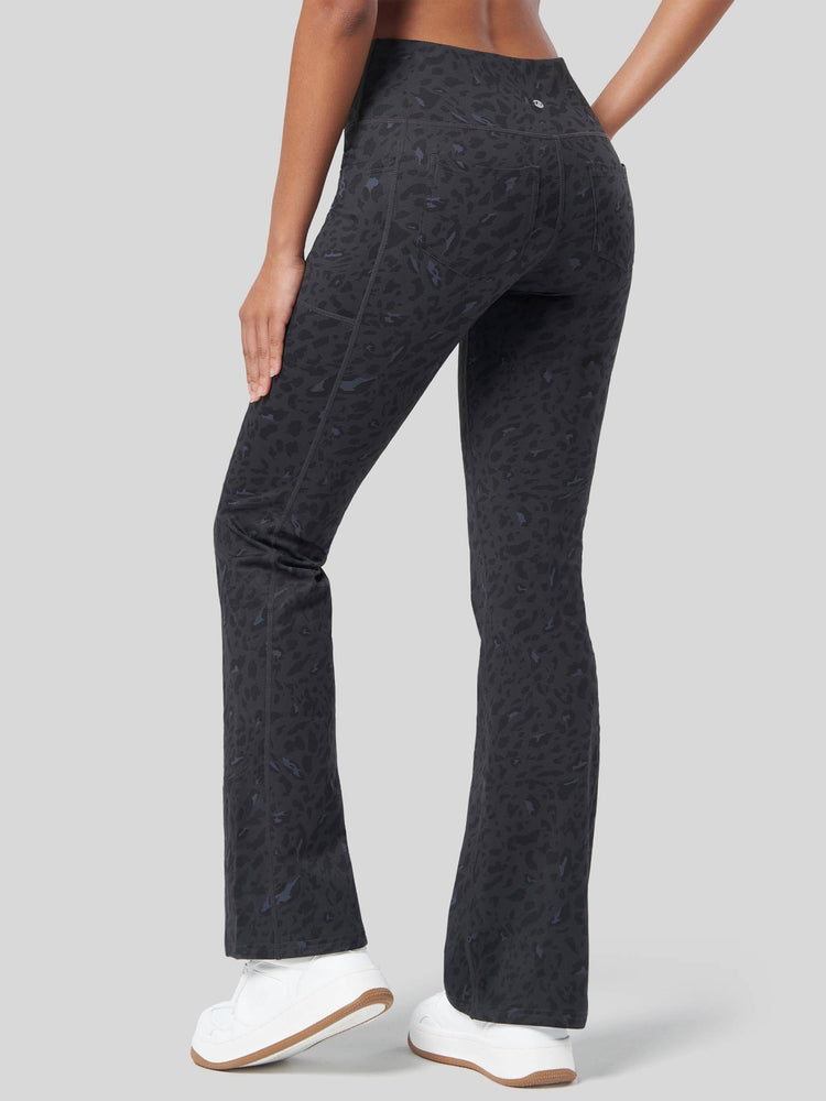 Women's Fleece Crossover Flared Leggings_