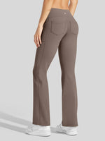Women's Fleece Crossover Flared Leggings_