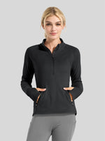 Willit Women's Fleece Half-Zip Pullover Sweatshirt Mid-layer 