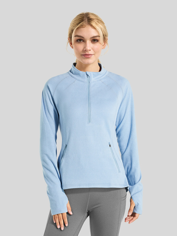 Willit Women's Fleece Pullover Half Zip_