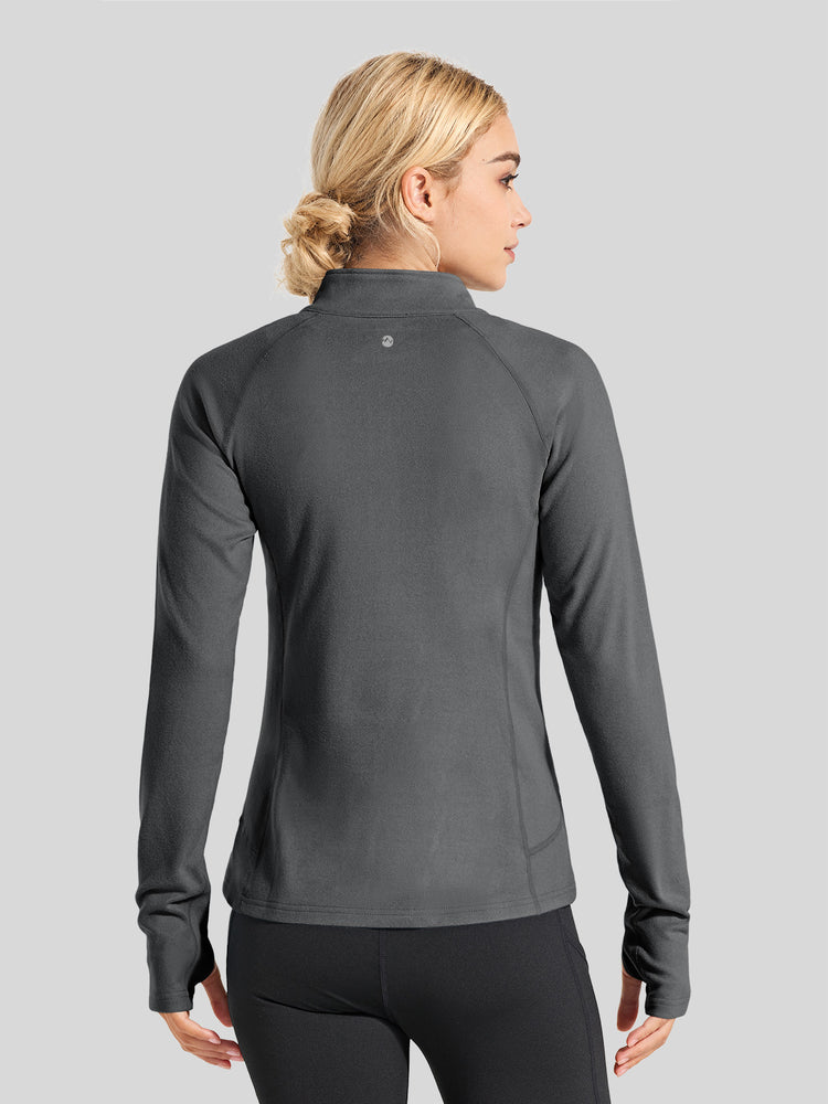 Willit Women's Fleece Half-Zip Pullover Sweatshirt Mid-layer 