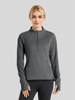 Willit Women's Fleece Half-Zip Pullover Sweatshirt Mid-layer 
