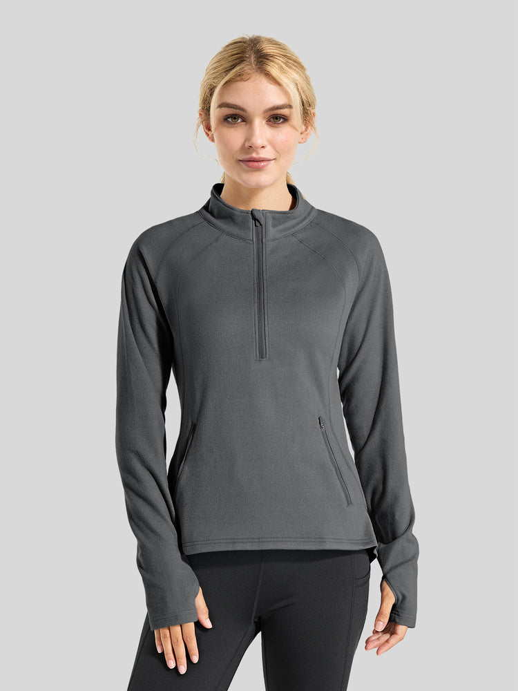 Willit Women's Fleece Half-Zip Pullover Sweatshirt Mid-layer 