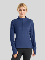 Willit Women's Fleece Pullover Half Zip_