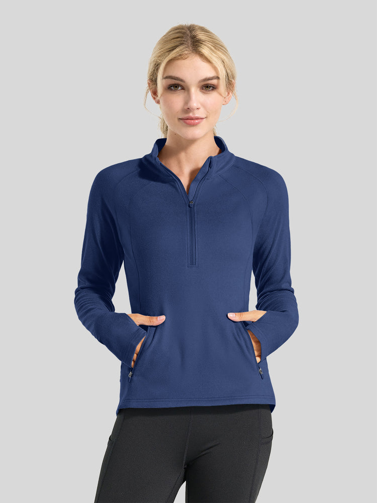 Willit Women's Fleece Pullover Half Zip_