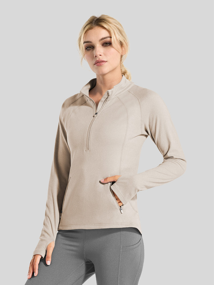 Willit Women's Fleece Pullover Half Zip_