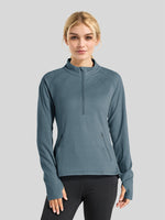 Willit Women's Fleece Half-Zip Pullover Sweatshirt Mid-layer 