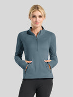 Willit Women's Fleece Half-Zip Pullover Sweatshirt Mid-layer 