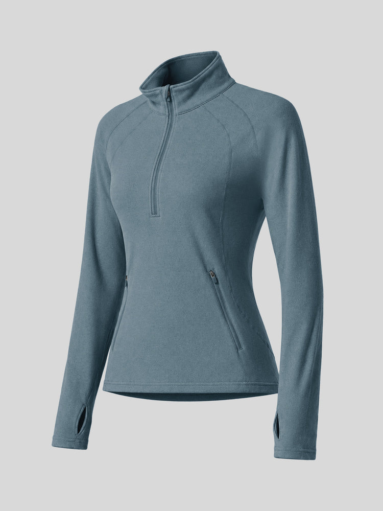 Willit Women's Fleece Half-Zip Pullover Sweatshirt Mid-layer 