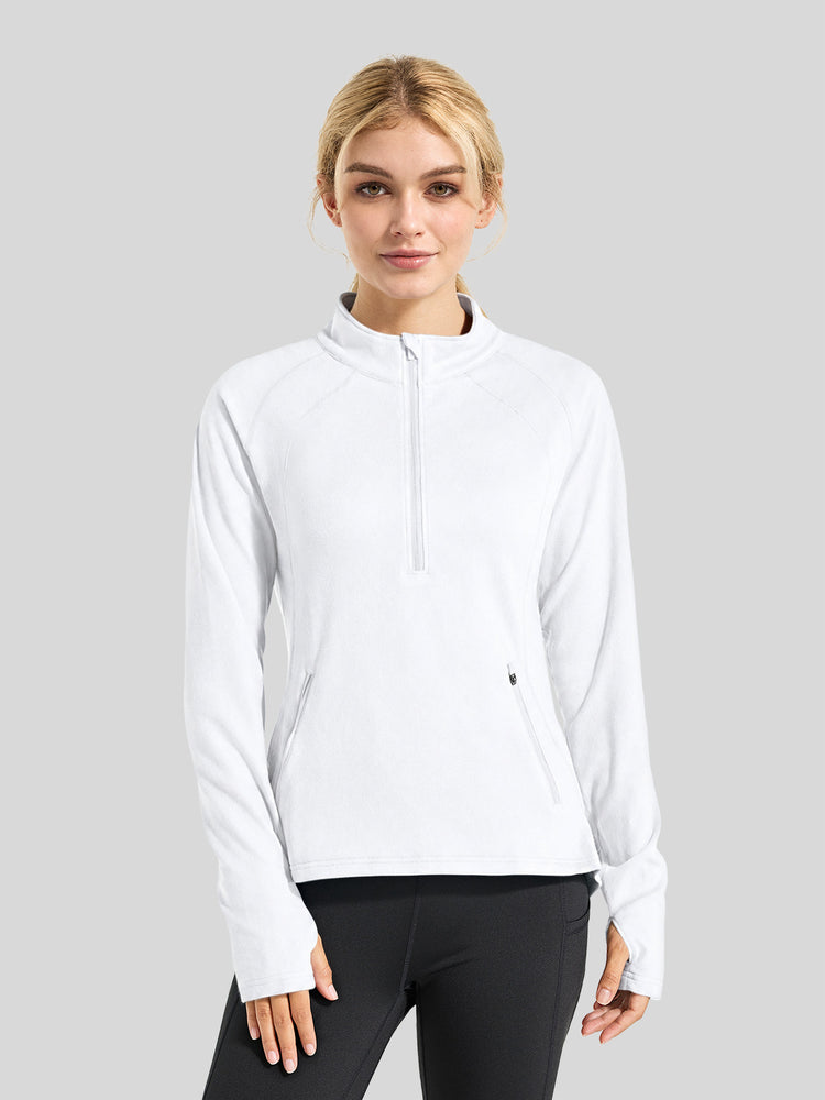 Willit Women's Fleece Half-Zip Pullover Sweatshirt Mid-layer 