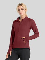 Willit Women's Fleece Half-Zip Pullover Sweatshirt Mid-layer 