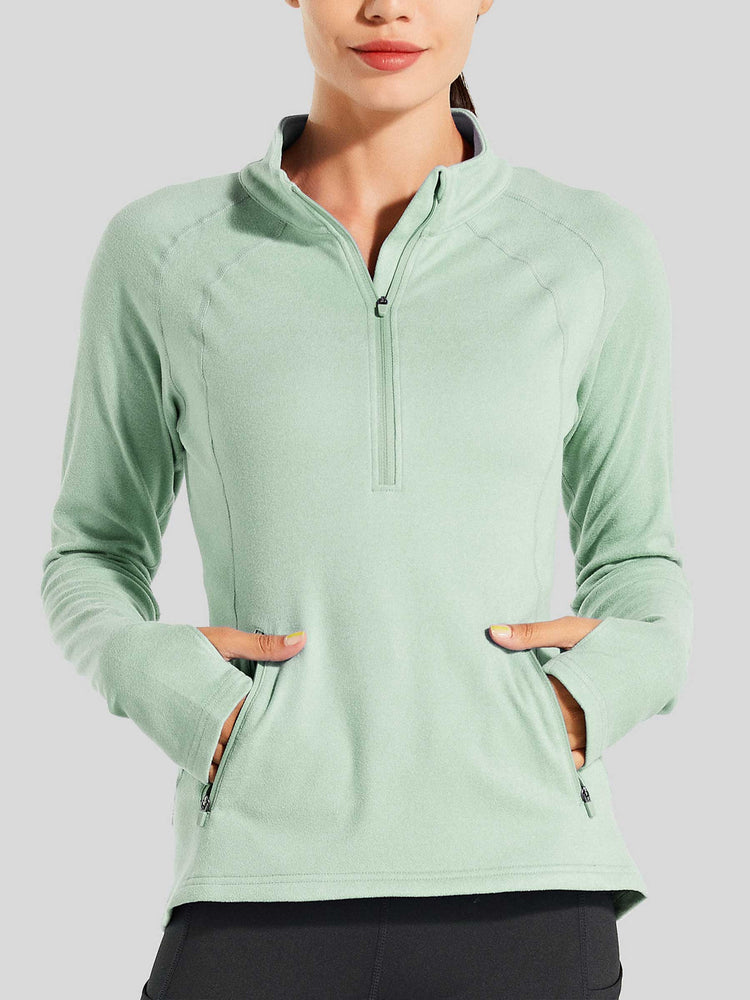 Willit Women's Fleece Pullover Half Zip_