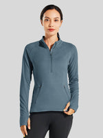 Willit Women's Fleece Pullover Half Zip_