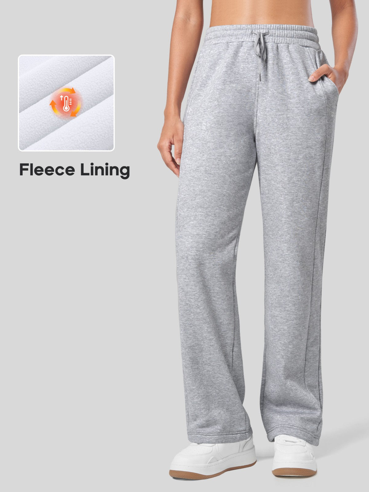 Women's Fleece Straight Leg Sweatpants_