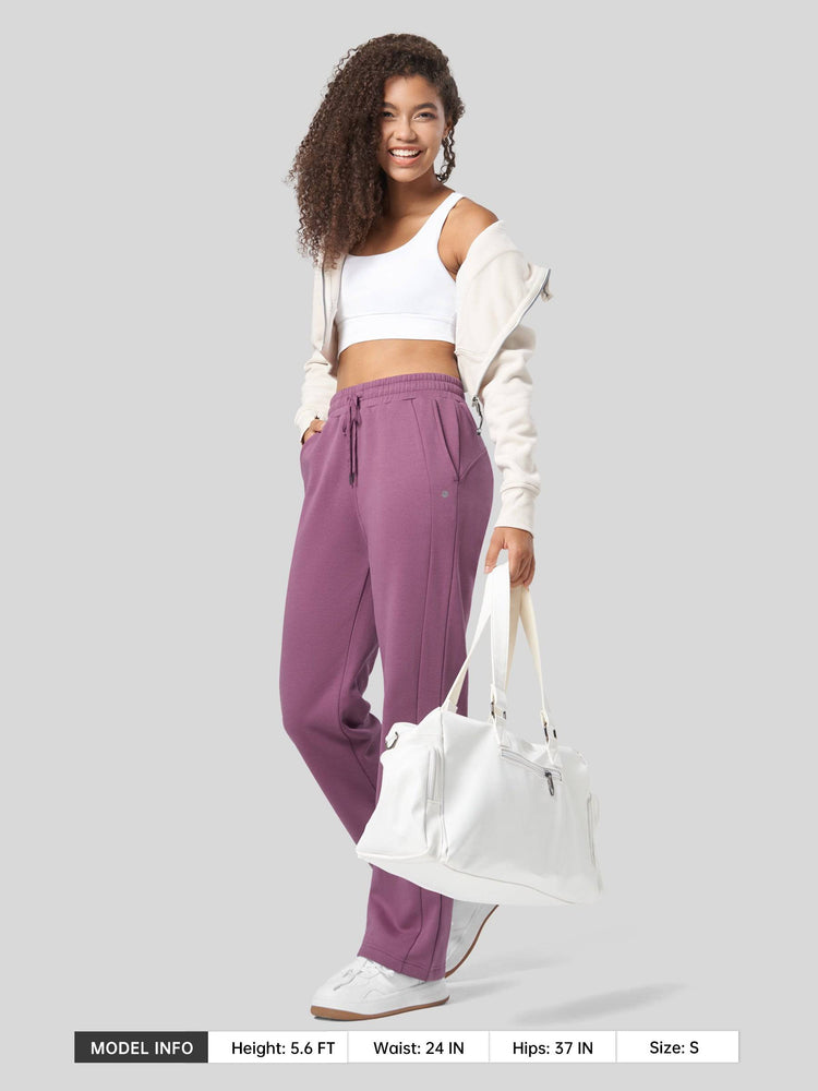 Women's Fleece Straight Leg Sweatpants_
