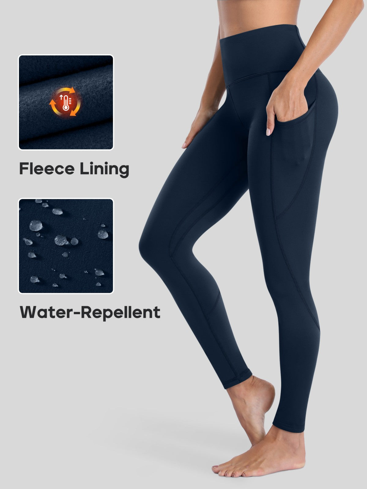 Willit Women_s Fluffy Fleece Lined Leggings 