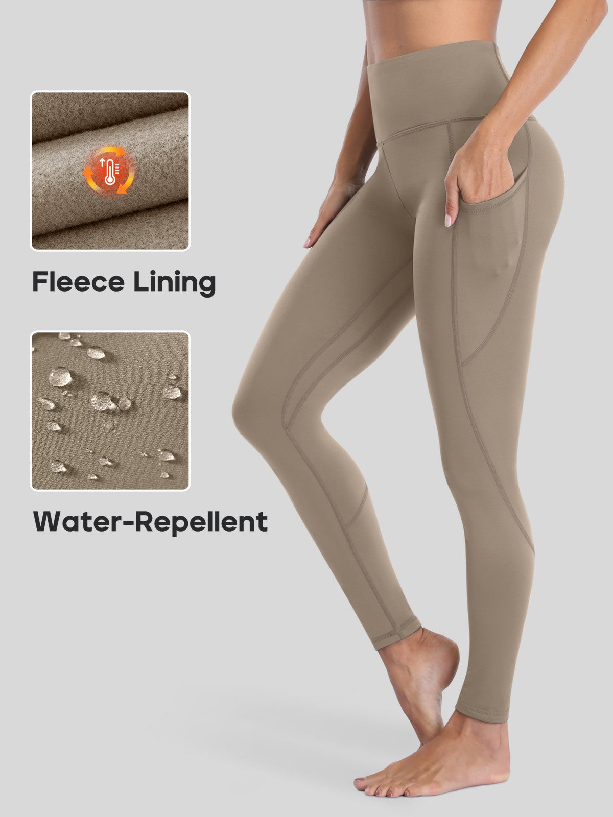 Willit Women_s Fluffy Fleece Lined Leggings 