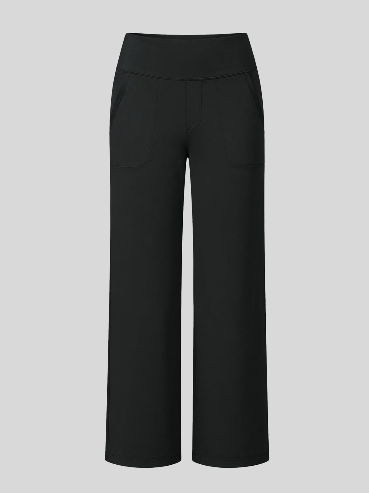 women's wide-leg cropped pants with a high waistband and side pockets 
