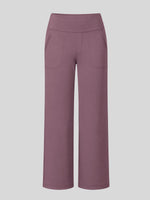 women's wide-leg cropped pants with a high waistband and side pockets 