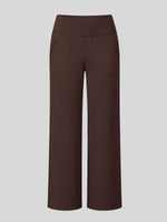 women's wide-leg cropped pants with a high waistband and side pockets 