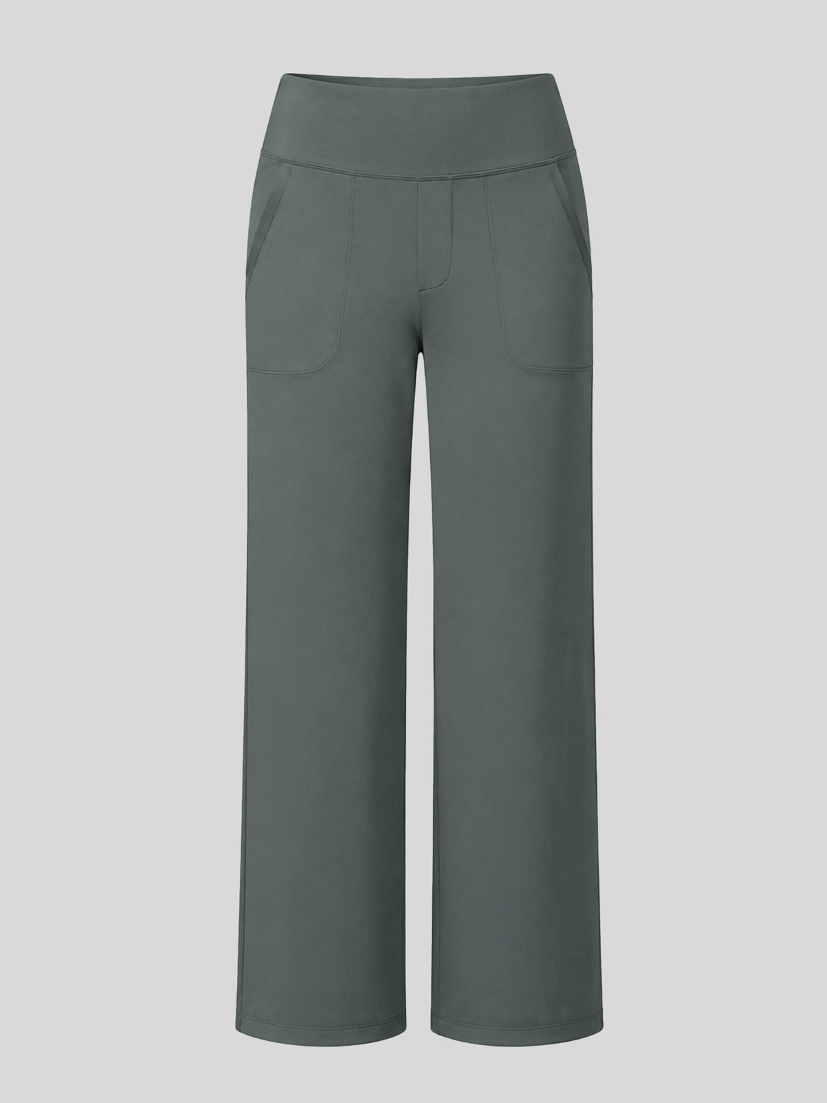 women's wide-leg cropped pants with a high waistband and side pockets 