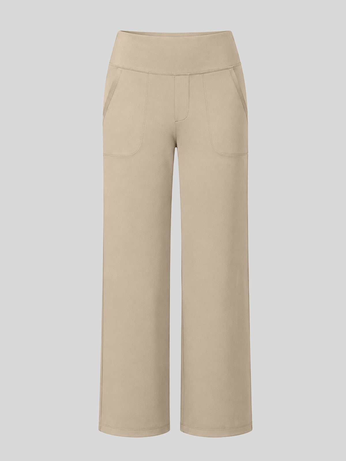 women's wide-leg cropped pants with a high waistband and side pockets 