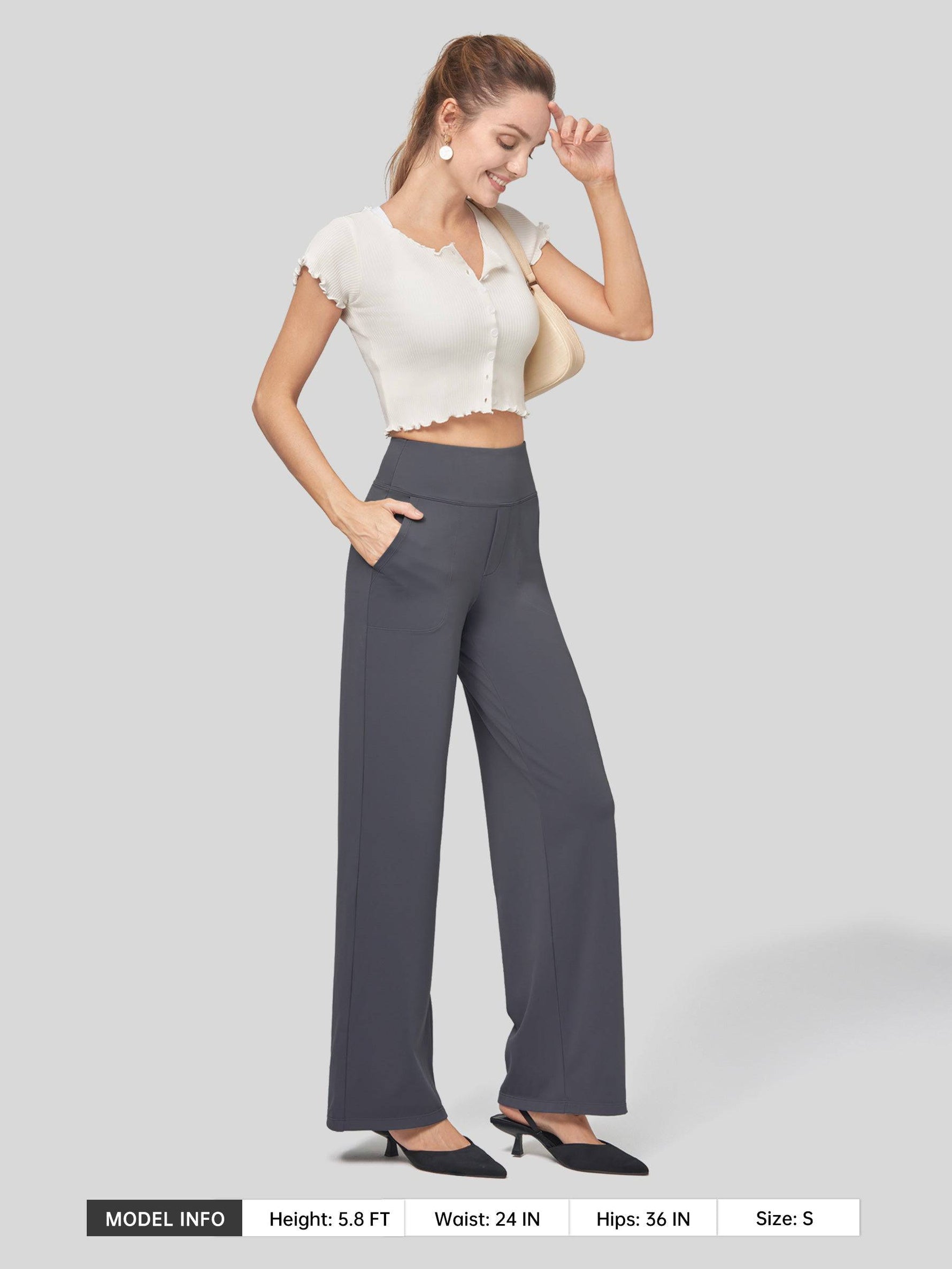 Willit Women's High Rise Yoga Dress Pants 