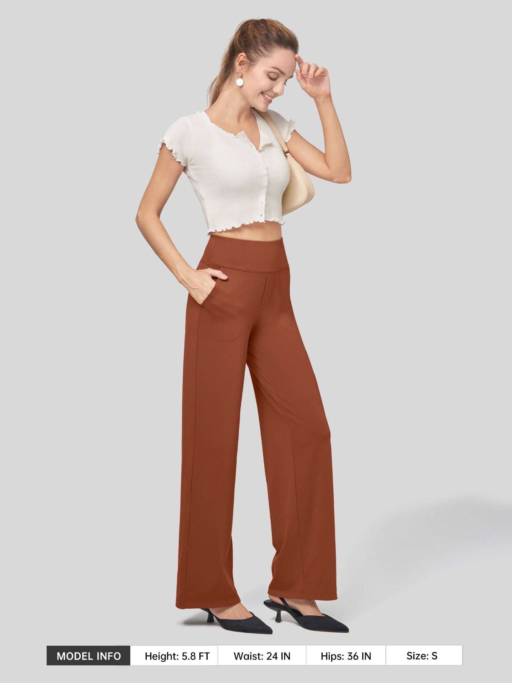 Willit Women's High Rise Yoga Dress Pants 