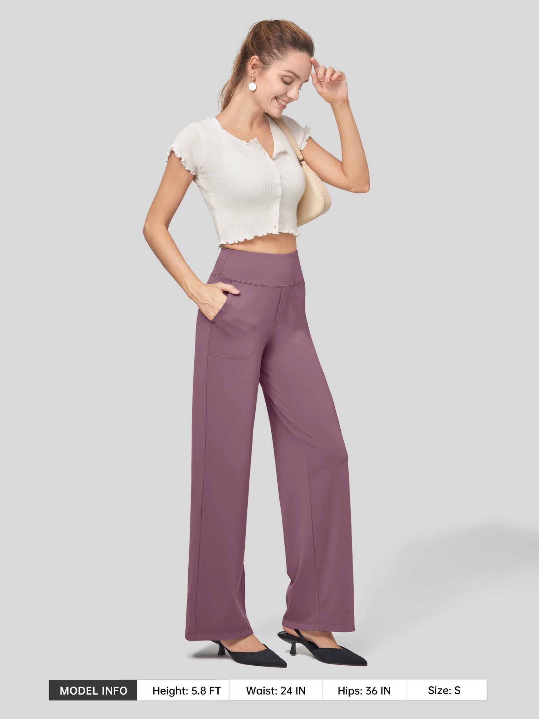Willit Women's High Rise Yoga Dress Pants 