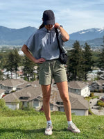 Women wearing comfortable shorts with a drawstring 