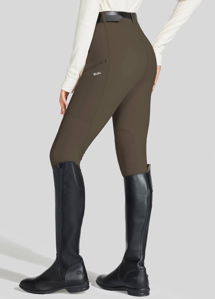 Willit Women's Horse Riding Pants Knee-Patch 