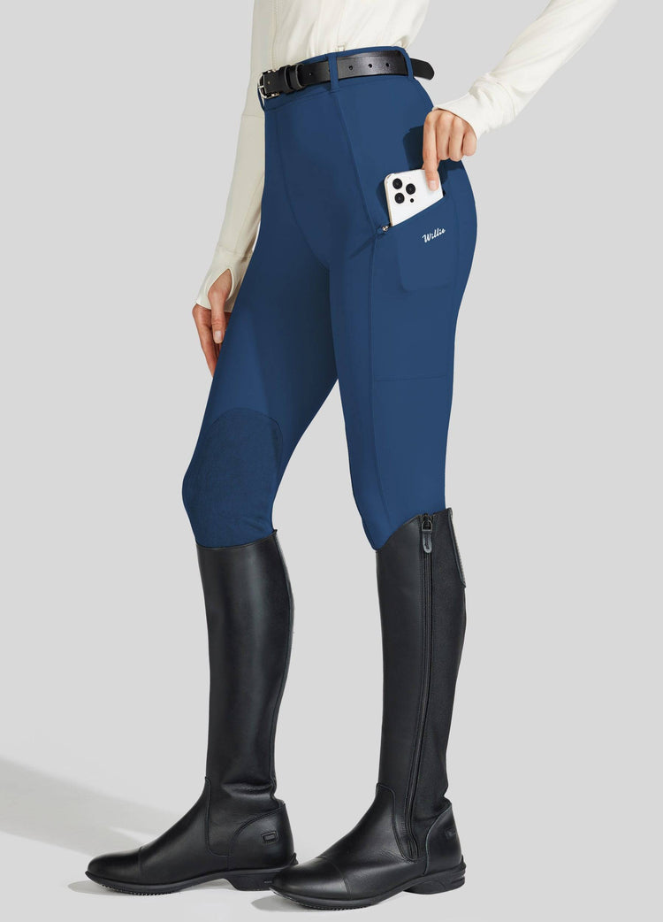 Willit Women's Horse Riding Pants Knee-Patch 