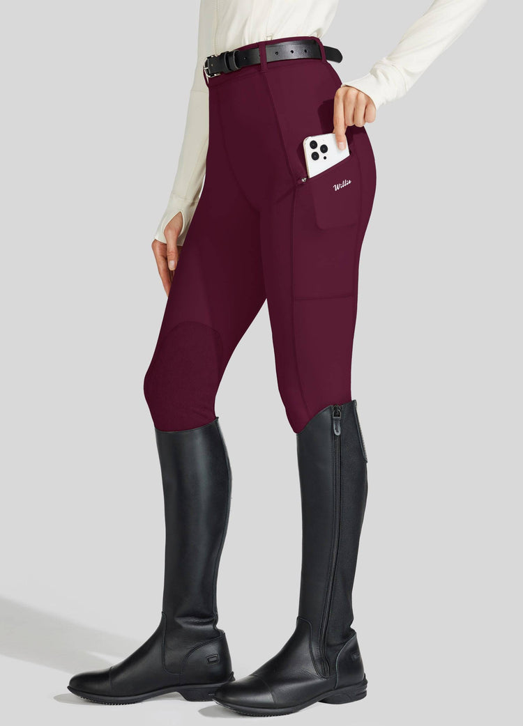 Willit Women's Horse Riding Pants Knee-Patch 