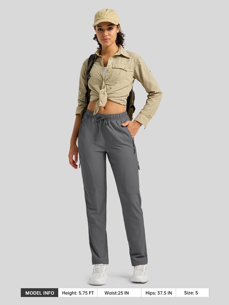 willit Women's Lightweight Cargo Pants-Tall 
