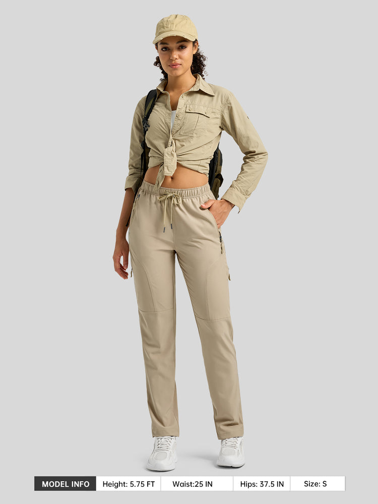 willit Women's Lightweight Cargo Pants-Tall 