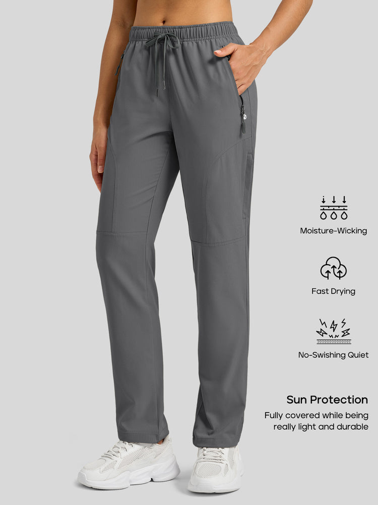 willit Women's Lightweight Cargo Pants-Tall 