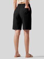 Wilit Women's Linen Bermuda Shorts 10 Inch 