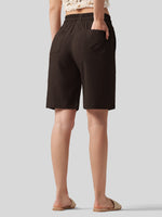 Wilit Women's Linen Bermuda Shorts 10 Inch 
