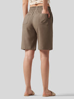 Wilit Women's Linen Bermuda Shorts 10 Inch 