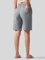 Wilit Women's Linen Bermuda Shorts 10 Inch 
